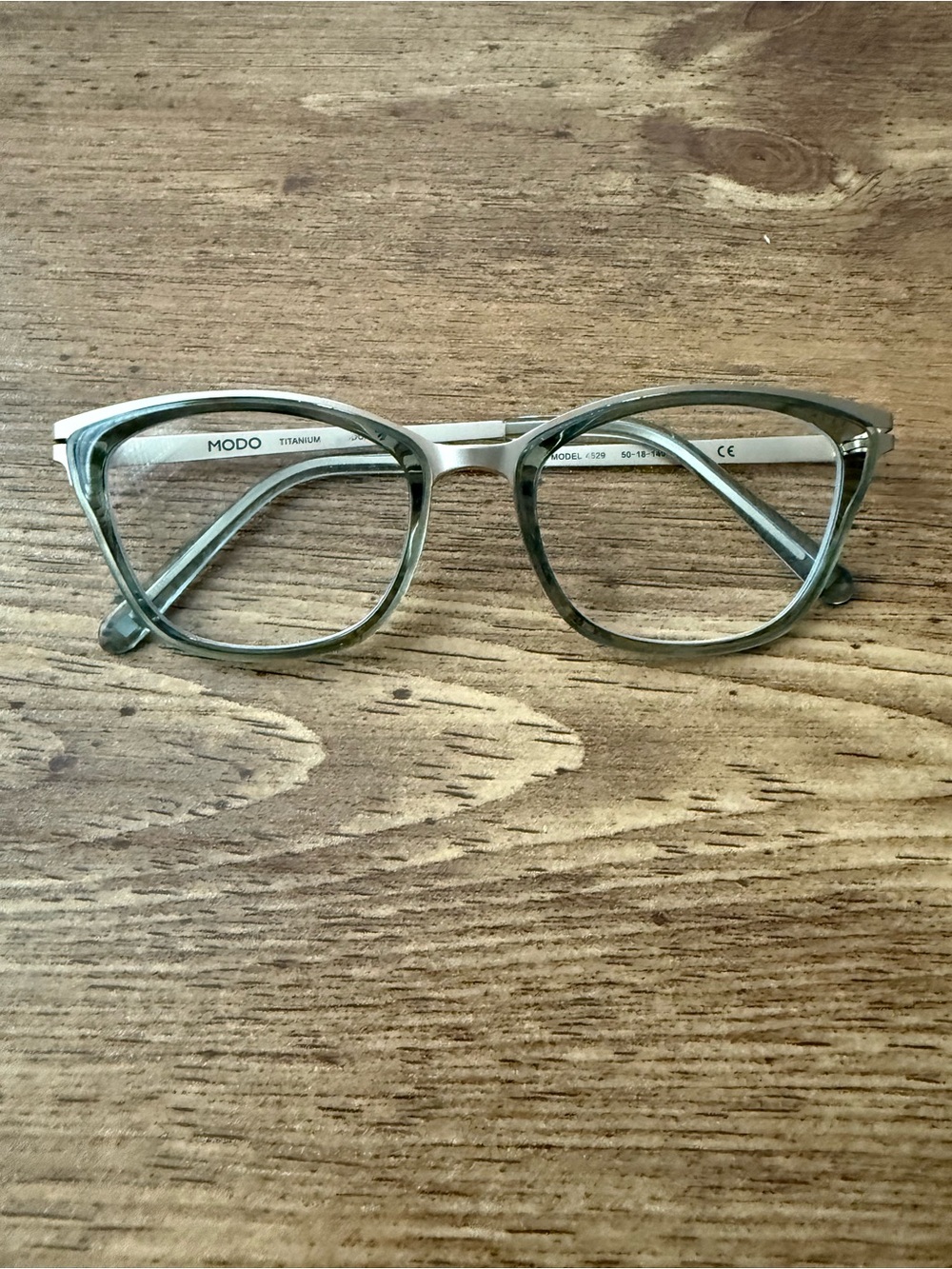 MODO 4529 Women's Ultra-Light Titanium Cat Eyeglasses Gold Green 50-18-140 FRAME